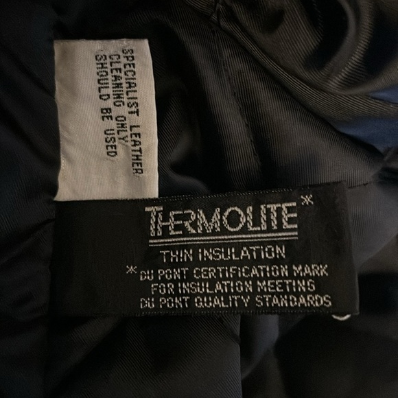 Raffaelo Golden Collection Men's Leather Coat / Jacket Size 44 Thermolite Lining - Picture 11 of 12